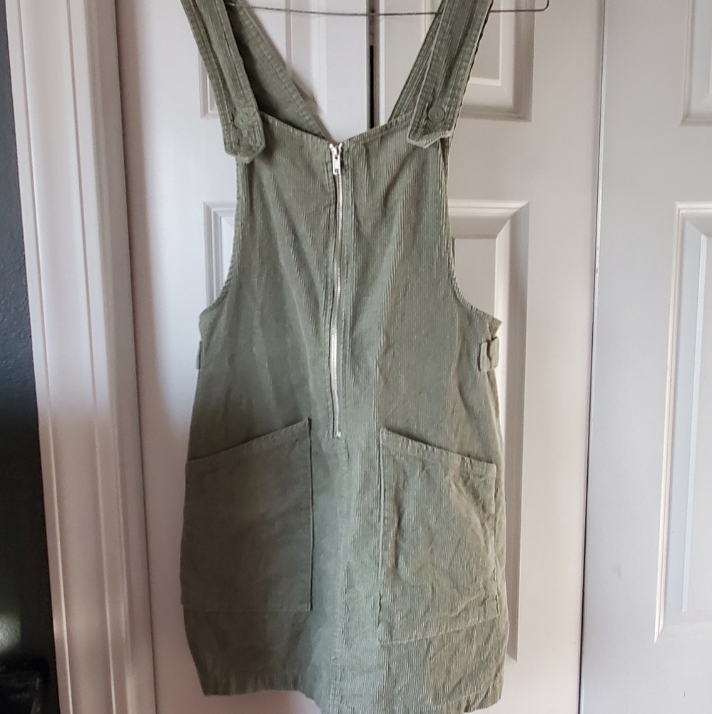 Green corduroy dress